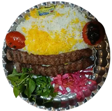 چلو کباب کوبیده دوسیخ