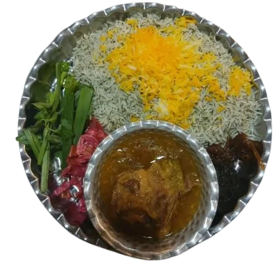 سبزی پلو با گوشت