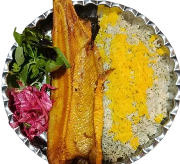 سبزی پلو با ماهی 